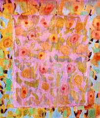 Flowers 3   59 H x 70 V inches  Mixed Media on Canvas