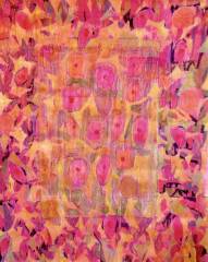 Flowers 4  61 H x 69 V inches  Mixed Media on Canvas