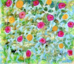 Green Leaves 3   68 H x 61 V inches  Mixed Media on Canvas 