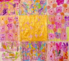 Spring Garden  69 H x 59 V inches  Mixed Media on Canvas