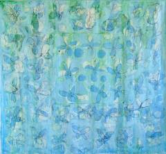 Fleur  approx 54 H x 58 V inches Mixed Media on Canvas